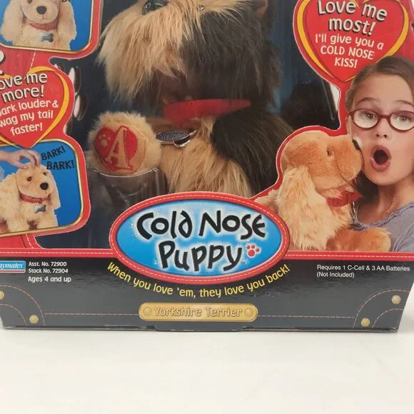 Playmates Amazing Pets Cold Nose Puppy Yorkshire Terrier Open Box Barks Wag Tail - Picture 6 of 16